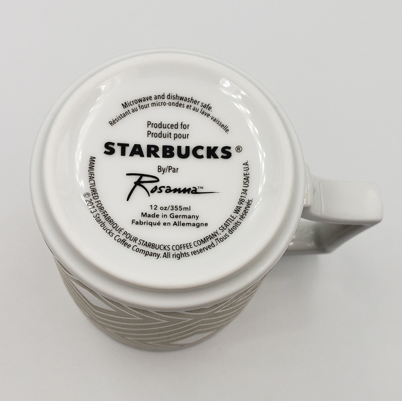 2013 Rosanna Germany 12oz Gold White argyle mug - Picture 5 of 5